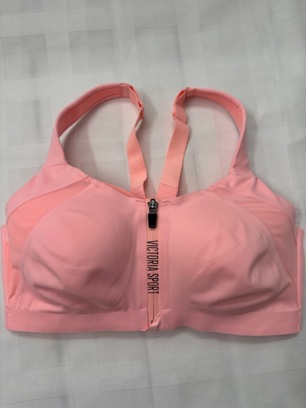 Victoria's Secret Coral Pink Front-Zip Sports Bra